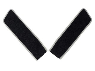 Collar Insignia, White Movement (White Army), Low Ranks, Black Color, White Piping, Russia, Replica