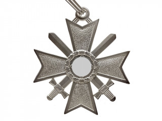 Knights Cross of the War Merit with Swords in silver (Ritterkreuz des Kriegsverdienstkreuzes), Germany WW2, replica