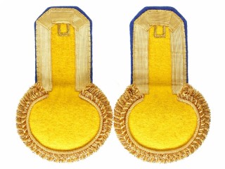 Officers Eupalets 2nt grenadiers division, yellow, gold, blue pipped. Replica