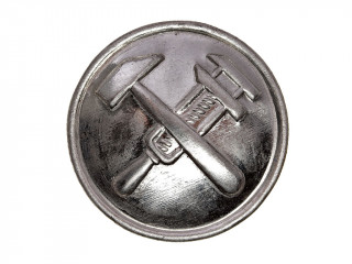 Пуговица мундирная НКПС обр.1943 года, белый металл, 22 мм, СССР, копия