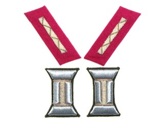 Комплект знаков различия для парадного мундира младших офицеров КА, инженерно-технический состав, пехота, СССР, копия