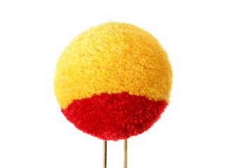 Pom pom for shako hat m1811 yellow with red strip soldier