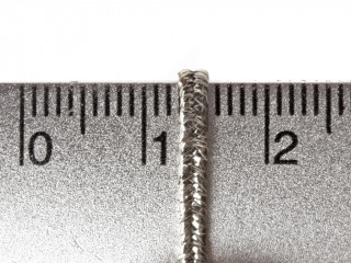 Сутаж серебряный тонкий для расшивки гусарских мундиров, 2 мм, Россия, копия.
