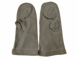 Трехпалые зимние рукавицы двустороннние, цвет серый/белый, ранний тип, Германия, Копия