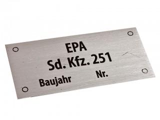 Табличка EPA на автомобили специального назначения Sd.Kfz 251, Германия, Копия