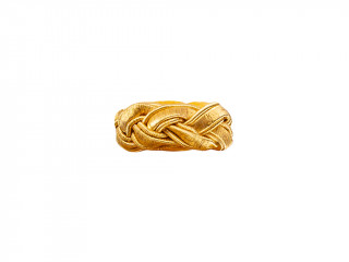 Гайка из золотой матовой пряди для филигранных шнуров гусарского офицерского ментика, доломана