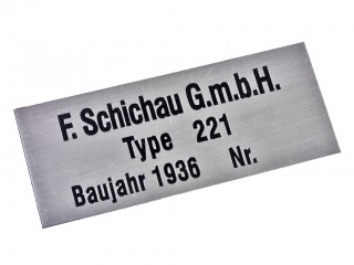 Табличка F. Schichau G.m.b.H. Type 221 на броневики Sd.kfz 221. Германия, Копия. 