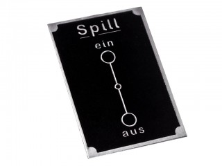 Табличка Spill ein aus для 8-ми тонных тягачей. Германия, копия.