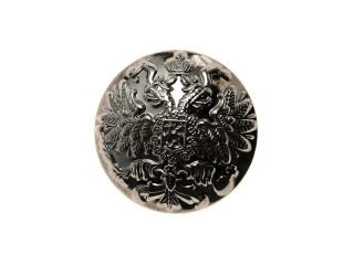 Button State Seal (Eagle), White, 16mm, Russia, Replica