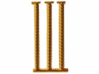 Russian alphabet capital letter "Ш" cypher BIG 32 mm on shoulder boards gold Imperial Russia WWI