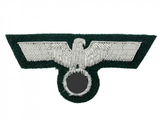 Нагрудный орел офицерского состава на китель М36 (зеленая подложка),Вермахт,Германия,копия