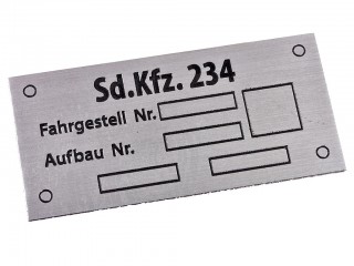 Sd.Kfz.250 Aluminum Plate, Germany, Replica