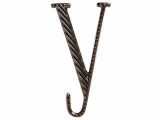 Russian alphabet capital letter "У" cypher 32 mm on shoulder boards black Imperial Russia WWI