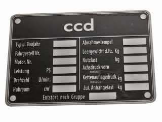 Табличка CCD для тягача Sd.Kfz.10 или Броневика Sd.Kfz. 250 Германия, Копия