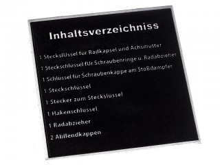 Табличка на ящик к прицепу для Sdh 24. Германия, копия. 