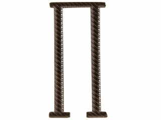 Russian alphabet capital letter "П" cypher 32 mm on shoulder boards black Imperial Russia WWI