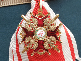 Order Of Saint Stanislaus Cross With Swords, Russia, Replica