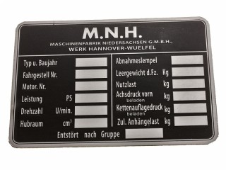 Табличка MNH для броневика  Sd.Kfz.251 или тягача Sd.Kfz.11 Германия, Копия