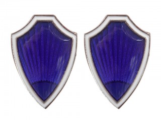 GUMZ Gulag Collar Tabs Rank Enameled badges type 1928, blue enameled, USSR WW2 replica