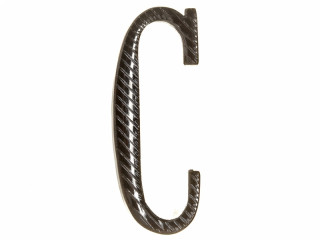 Russian alphabet capital letter "С" cypher 32 mm on shoulder boards black Imperial Russia WWI
