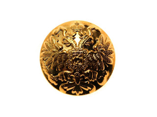 Button State Seal (Eagle), Yellow, 16mm, Russia, Replica