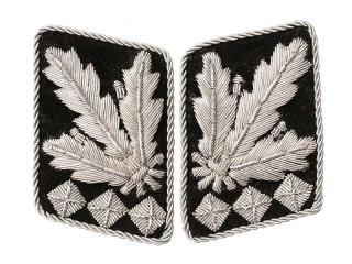 SS-Oberst-Gruppenführer Collar Insignia, Waffen SS, Germany, Replica