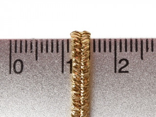 Сутаж золотой толстый для расшивки гусарских мундиров, 3,5 мм. Россия, копия.