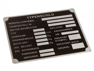 Табличка на автомобили Вермахта, все типы Sd.Kfz. , Германия, Копия
