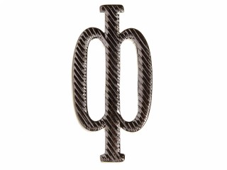 Russian alphabet capital letter "Ф" cypher 32 mm on shoulder boards black Imperial Russia WWI