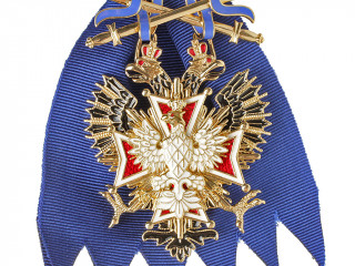 Russian Imperial Order Of White Eagle with swords, Replica