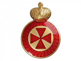 Order of Saint Anna badge of the Order 31x 22 mm 4th class on edged weapon, Russian Imperial WWI