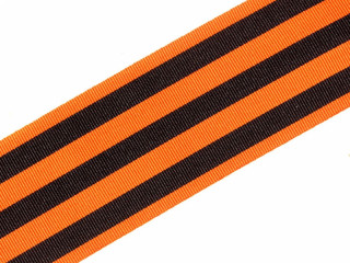 Neck ribbon of the Order of St. George 2nd Class, orange with black stripes order
