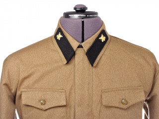 Summer field Gymnastyorka shirt and galife pants RKKA EM soldiers m1935 military uniform (chemical troops), USSR WW2, copy