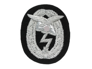 Sewn qualifications Luftwaffe Ground assault badge, Germany WW2, replica