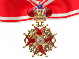 Крест Ордена Св. Станислава 2-й степени без мечей (с императорской короной). Россия, копия