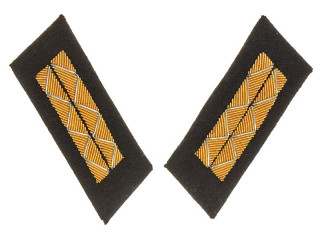 Parade Collar Insignia, Senior Officers, Armored Forces, Combat Personnel, 1943 Type, RKKA, USSR, Replica 