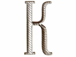 Russian alphabet capital letter "K" cypher 32 mm on shoulder boards silver Imperial Russia WWI