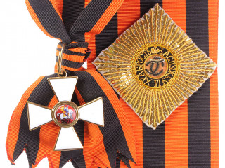 Звезда и орден Святого Великомученика и Победоносца Георгия 1 степени. Россия, копия