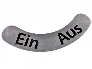 Табличка Ein Aus на дополнительный бак. Германия, копия.
