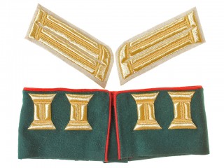 Officers collar patches white on Red, 3rd regiments in infantry divisions, Russia, Replica.