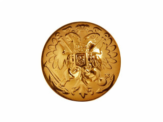 Russian Imperial Navy Button State Seal on Anchors 16 mm gold WWI
