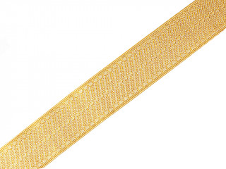 Галун золотой металлический полуштабский широкий (27 мм). Россия, копия