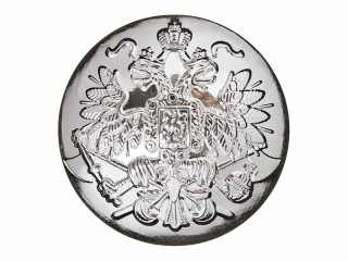 Officers SAPPER Button State Seal on axes 22 mm white silver plated Imperial Russian WWI