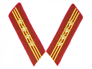 NKVD Fire Guards Higher commanders Collar Tabs category-13 Rank Insignia m1939, USSR WW2, replica