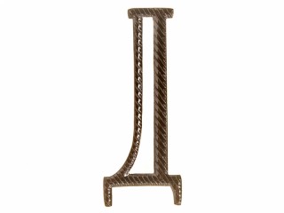 Russian alphabet capital letter "Д" cypher 32 mm on shoulder boards black Imperial Russia WWI