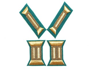 Комплект знаков различия для парадного мундира младших офицеров НКВД, пограничные войска, СССР, копия