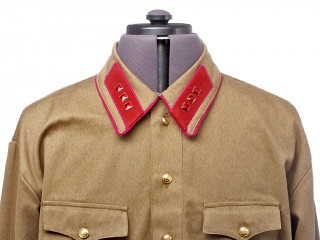 Summer field Gymnastyorka shirt NKVD military uniform m1938 with rank insignia of Senior Lieutenant of State Security, USSR WW2, copy