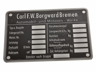Табличка Carl Borgward Bremen для тягача Sd.Kfz.7  Германия, копия