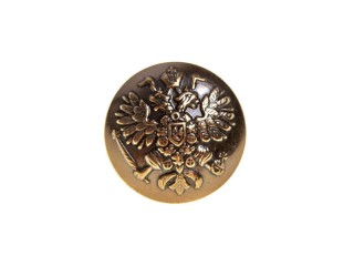 Button State Seal (Eagle), Yellow, 14mm, Russia, Replica