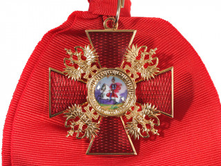 Russian Imperial Order of Saint Alexander Nevsky Cross gold-plated